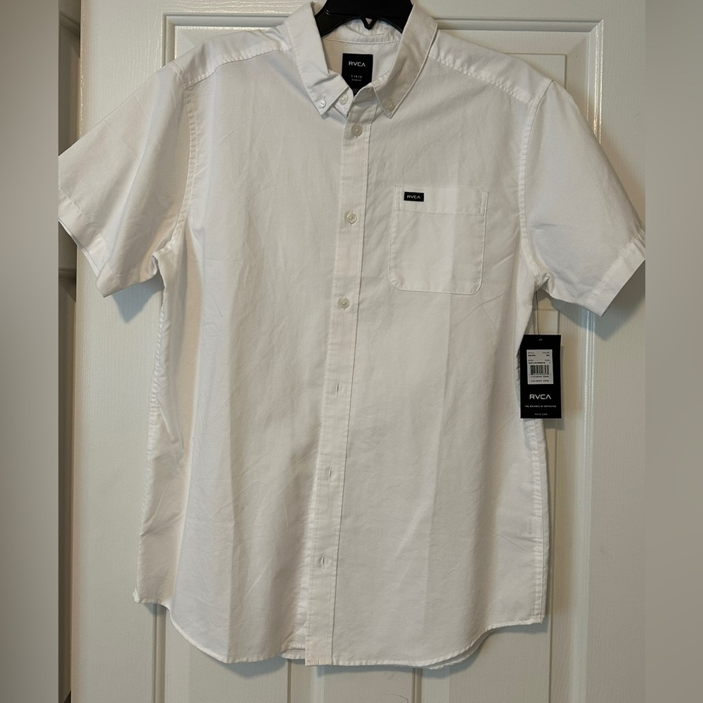 RVCA Men's Short Sleeve Button That'll Do Oxford - BRAND NEW!